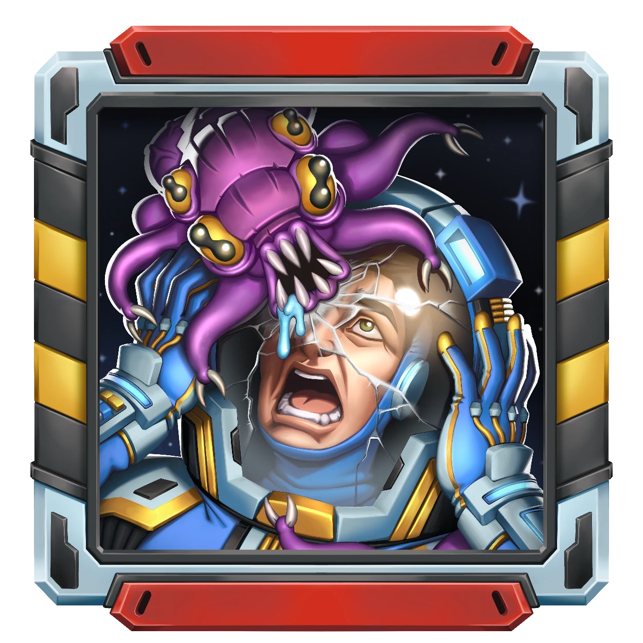 Alien slot game border illustration